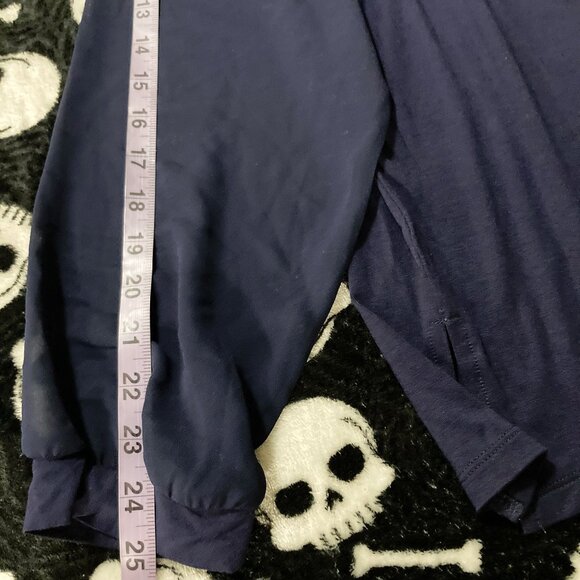 REITMANS NWT Navy blue scoop neck top with sheer sleeves ~ XL 1X XXL 2X shirt - Picture 11 of 16